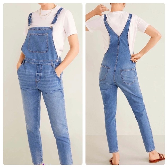 NEW mango blue medium tejano soft denim overall US S - Picture 1 of 9